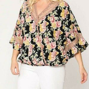 New Gigio By Umgee Floral Lace Plus Size